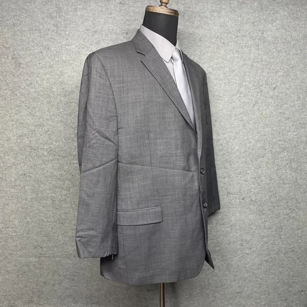 Lauren Ralph Lauren Mens 46R Gray 100% Wool Blazer Sport Coat